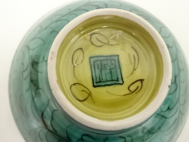 九谷焼　極細密絵盃　古美術　古道具　骨董 楽天市場】骨董○九谷焼金襴手角徳利○山水 / 瓢箪文 | 明治時代